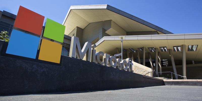 La sede di Microsoft a Redmond, negli Stati Uniti (Stephen Brashear/Getty Images)