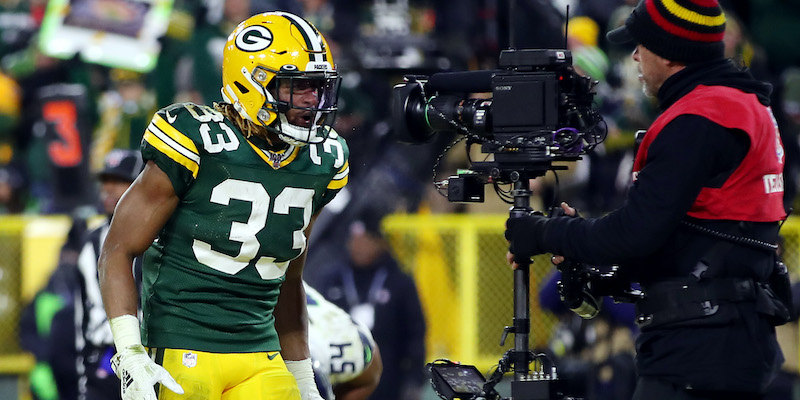 Aaron Jones dei Green Bay Packers (Gregory Shamus/Getty Images)