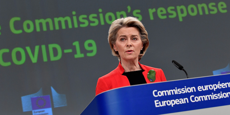 La presidente della Commissione europea Ursula von der Leyen (John Thys, Pool via AP)