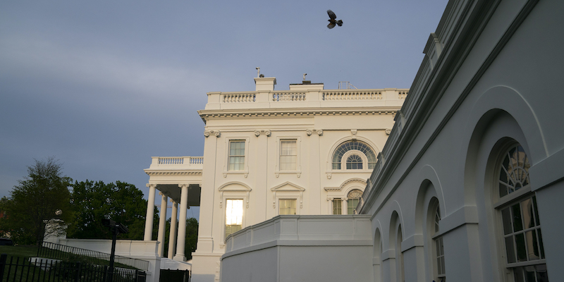Una visuale della Casa Bianca, a Washington, negli Stati Uniti (AP Photo/Evan Vucci)