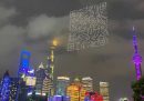 Un QR code nel cielo formato da 1.500 droni, a Shanghai