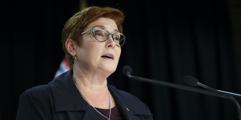La ministra degli Esteri australiana Marise Payne (Hagen Hopkins/Getty Images)