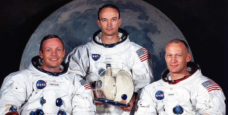 Da sinistra: Neil Armstrong, Michael Collins e Buzz Aldrin (NASA)