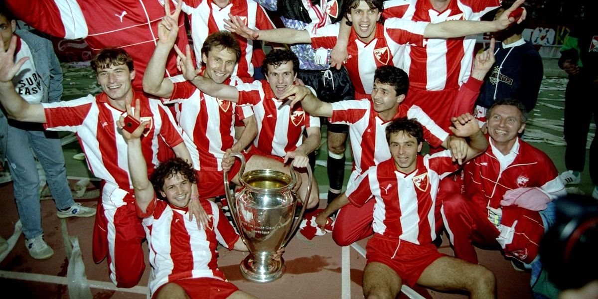 La Stella Rossa campione d'Europa del 1991