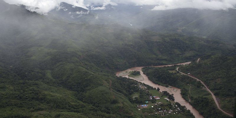 La Valle de los ríos Apurímac, Ene y Mantaro (VRAEM), in Perù, vista da un elicottero (AP Photo/Rodrigo Abd)