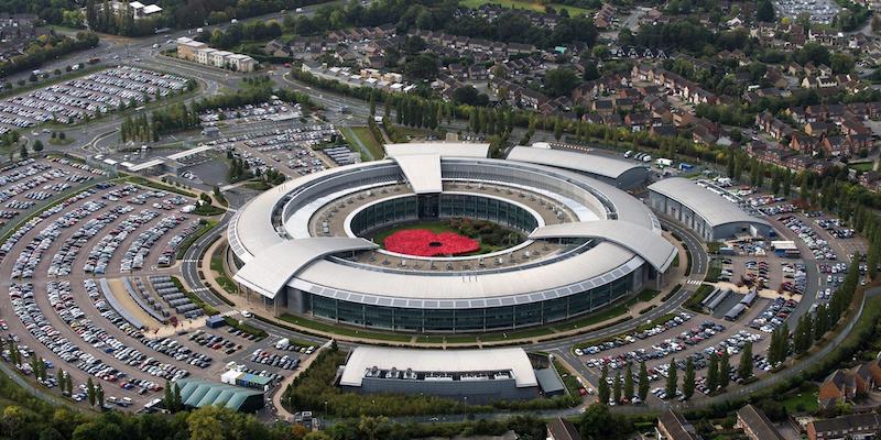 La sede del GCHQ, l'agenzia del Regno Unito che si occupa di spionaggio e controspionaggio, a Cheltenham, in Inghilterra (EPA/GCHQ)