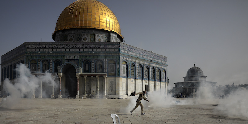 La Spianata delle Moschee di Gerusalemme lo scorso 10 maggio (AP Photo/Mahmoud Illean)