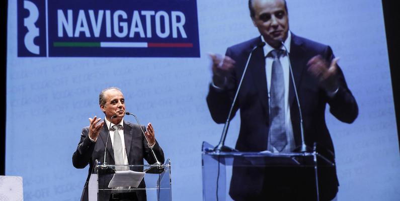 Il presidente dell'Anpal Mimmo Parisi all'Audiorium durante la giornata di orientamento e formazione dei navigator, Roma 31 luglio 2019 (ANSA/GIUSEPPE LAMI)