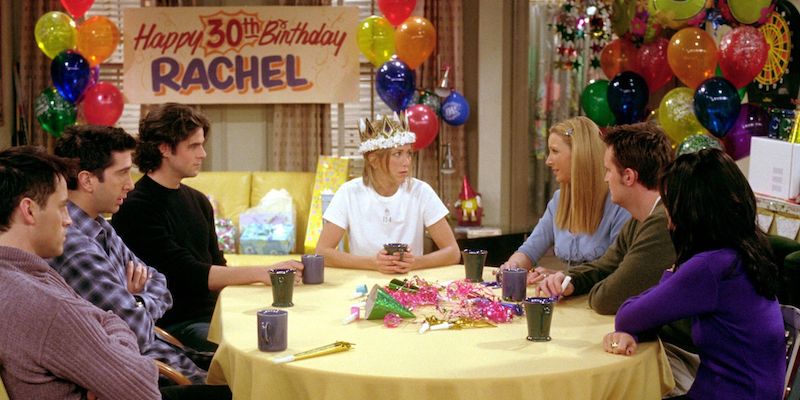 Una scena della serie tv "Friends"