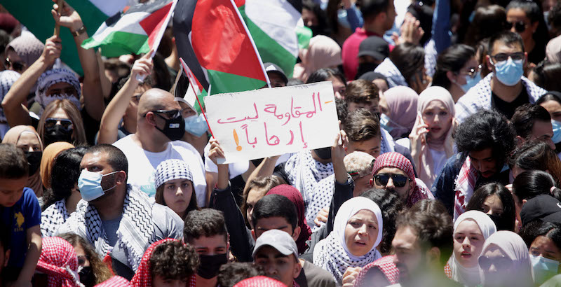 Sciopero a Ramallah (Ibrahim Attaia/APA Images via ZUMA Wire)