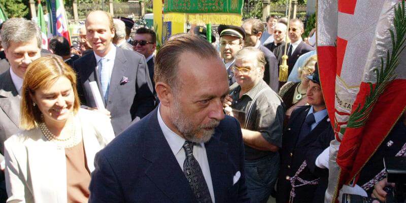 Il principe Amedeo Duca d'Aosta nel 2000 a Monza in occasione del centenario dell'assassinio di re Umberto I di Savoia. (STR / ANSA / PAL)