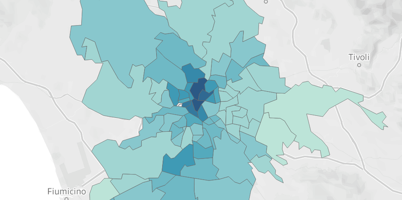 I redditi medi nella città di Roma