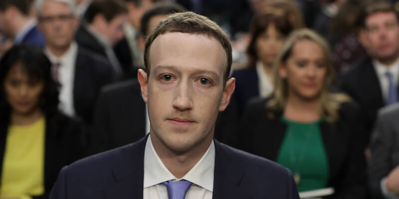 Mark Zuckerberg, fondatore e CEO di Facebook (Chip Somodevilla/Getty Images)