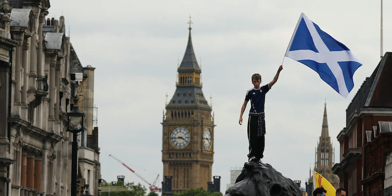 Un tifoso scozzese a Londra per Inghilterra-Scozia del 2013 (Dan Kitwood/Getty Images)