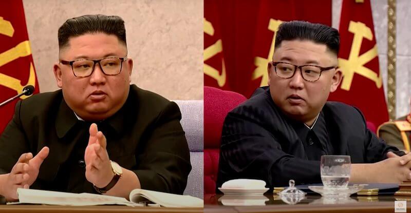 Kim Jong-un in due immagini riprese a distanza di poco tempo, e messe insieme in un video di Reuters