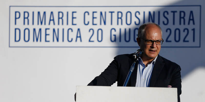 Roberto Gualtieri, candidato del PD alle primarie del centrosinistra a Roma (Cecilia Fabiano/ LaPresse)