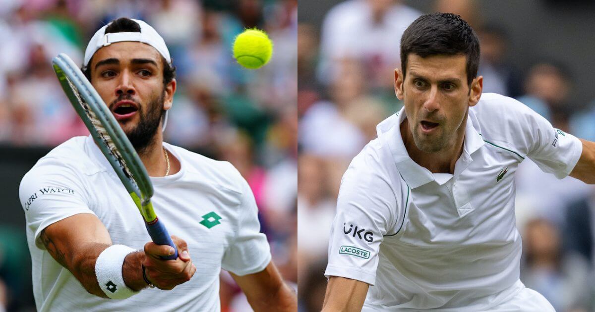 Wimbledon: finale Berrettini-Djokovic