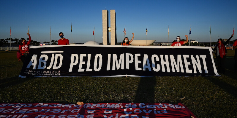 Proteste contro Jair Bolsonaro, Brasilia, 30 giugno 2021 (Andressa Anholete/Getty Images)