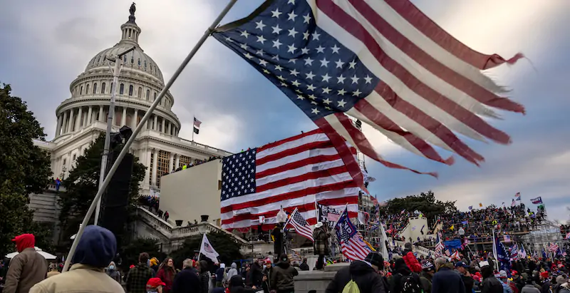L'assalto al Congresso il 6 gennaio 2021 (Brent Stirton/Getty Images)