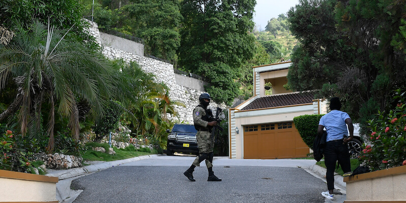 La residenza del presidente Jovenel Moïse, Port-au-Prince, Haiti, 15 luglio 2021 (AP Photo/Matias Delacroix)