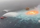 L'incendio a un gasdotto sottomarino nel Golfo del Messico
