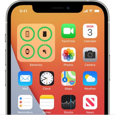 widget del MagSafe Battery Pack su iPhone con iOS 14.7 (Apple)