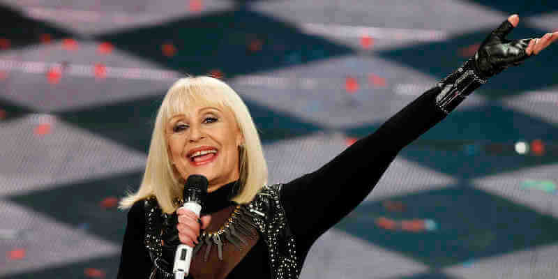 Raffaella Carrà sul palco di Sanremo nel 2014 (Davide Spada/LaPresse)