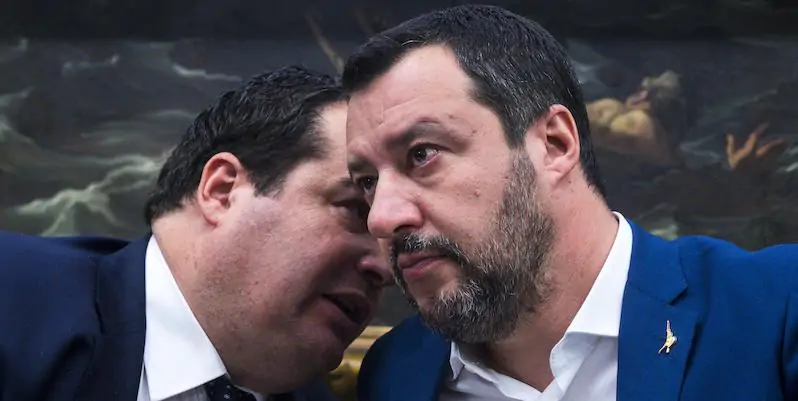 Claudio Durigon e Matteo Salvini, Roma, 29 gennaio 2019 (ANSA/ANGELO CARCONI)