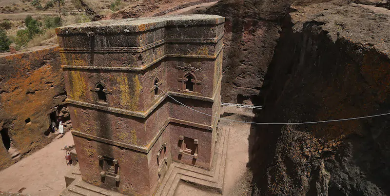 Una delle chiese rupestri di Lalibela (Sean Gallup/Getty Images)