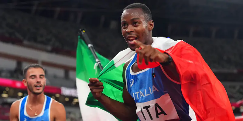 Il velocista Eseosa Desalu, nato in Italia da genitori nigeriani e diventato cittadino italiano solo dopo i 18 anni (Aleksandra Szmigiel-Pool/Getty Images)