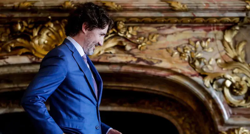 Il primo ministro canadese Justin Trudeau (EPA/ Stephanie Lecocq via ANSA)