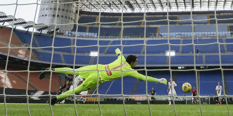 Il gol di Romelu Lukaku in Inter-Genoa della passata stagione (AP Photo/Luca Bruno)
