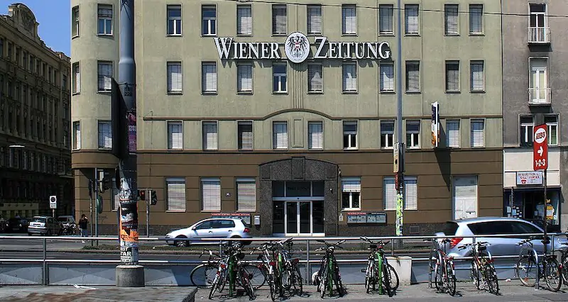 La sede del "Wiener Zeitung" a Vienna (Wikimedia)