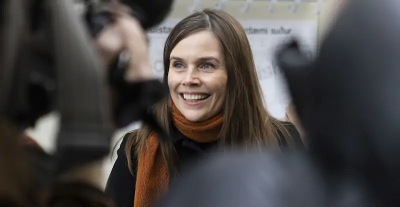 La prima ministra islandese Katrin Jakobsdottir (AP Photo/Arni Torfason)