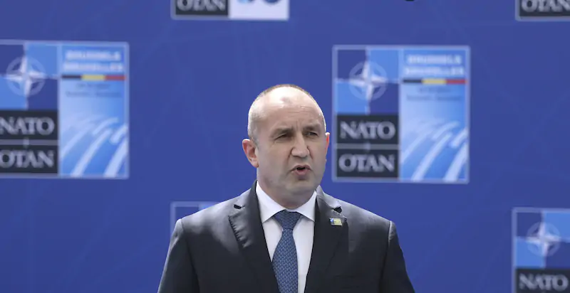 Il presidente della Bulgaria Rumen Radev (Kenzo Tribouillard, Pool via AP)