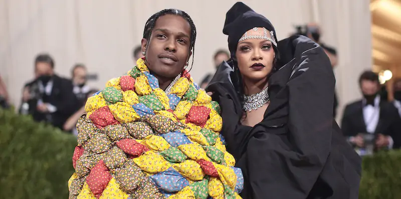 I cantanti ASAP Rocky (32) e Rihanna (33) al Met Gala, New York, 13 settembre
(Dimitrios Kambouris/Getty Images)