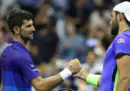 Novak Djokovic ha battuto Matteo Berrettini nei quarti di finale degli US Open di tennis