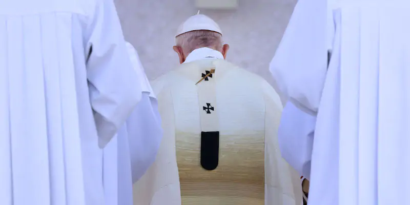 Papa Francesco durante una messa a Sastin, in Slovacchia, lo scorso 15 settembre (Sean Gallup/ Getty Images)