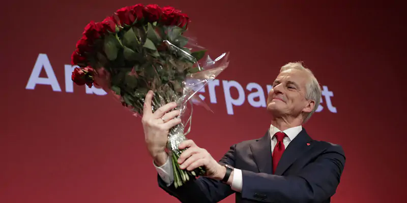 Il leader laburista Jonas Gahr Støre, che ha vinto le elezioni in Norvegia (Javad Parsa / NTB)