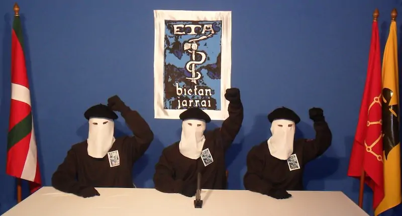 Un'immagine del video del 2011 con cui l'ETA annunciò la fine del conflitto armato (Photo released by Gara via Getty Images)