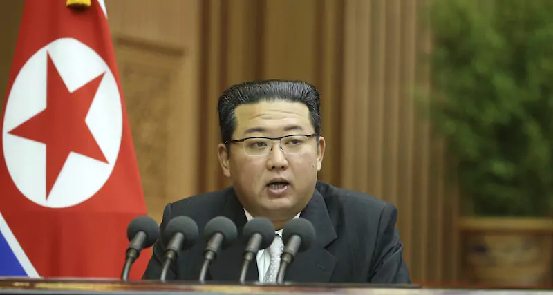 Il dittatore della Corea del Nord, Kim Jong-un (Korean Central News Agency/Korea News Service via AP)