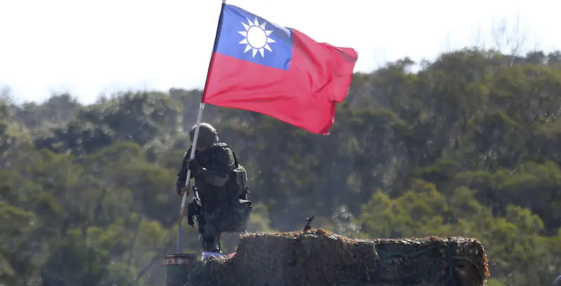 Un'esercitazione militare dell'esercito di Taiwan (AP Photo/Chiang Ying-ying)