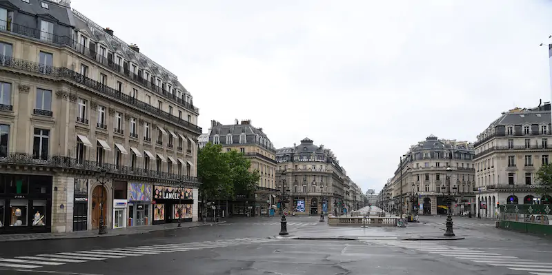 Parigi durante il lockdown nella prima metà del 2020 (Pascal Le Segretain/Getty Images)