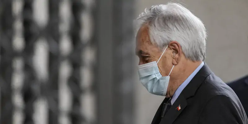 Il presidente del Cile Sebastián Piñera, il 15 novembre 2021 (AP Photo/Esteban Felix)