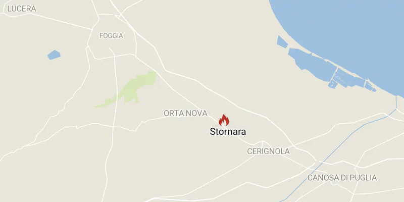 Due bambini sono morti in un incendio nel campo nomadi di Stornara, vicino a Foggia