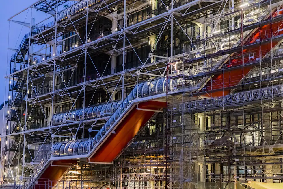 La facciata esterna del Centro Pompidou, a Parigi (Vincent Isore/IP3 via ZUMA Press/ANSA)
