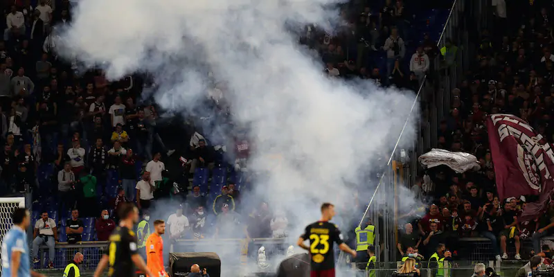 I tifosi della Salernitana a Roma per Lazio-Salernitana (Getty Images)