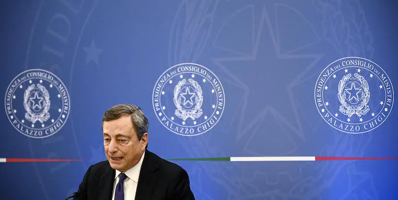 Il presidente del Consiglio Mario Draghi (ANSA/RICCARDO ANTIMIANI)