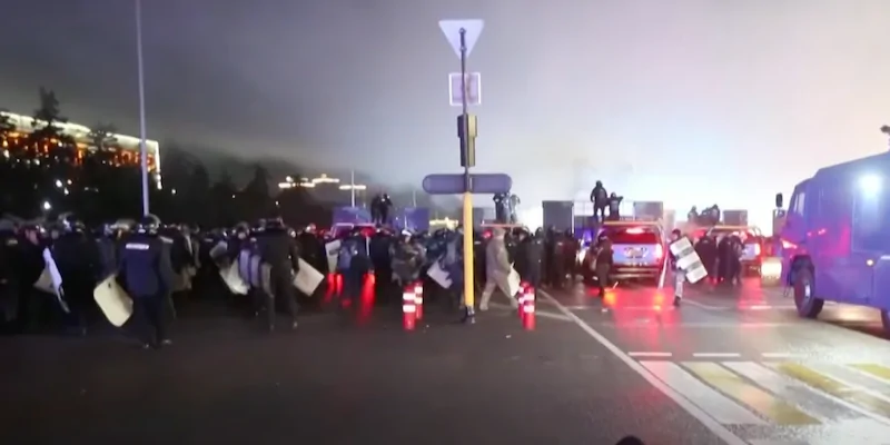 Un'immagine delle proteste (YouTube)