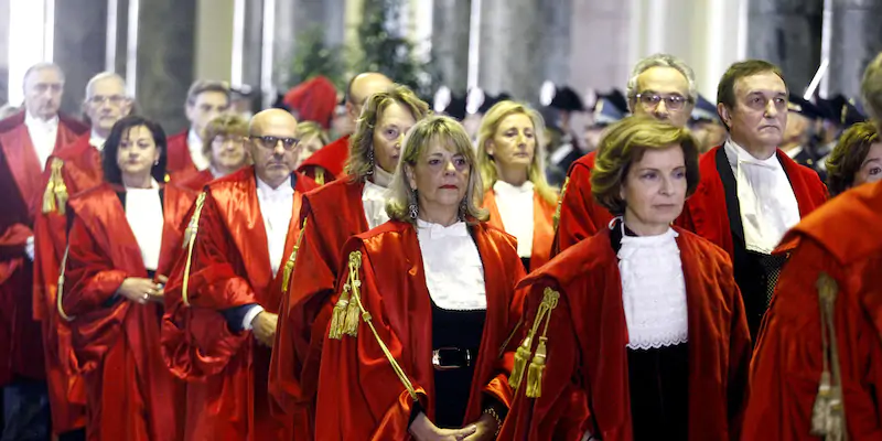 Magistrati milanesi a un'inagurazione dell'anno giudiziario (LaPresse-Mourad Balti Touati)